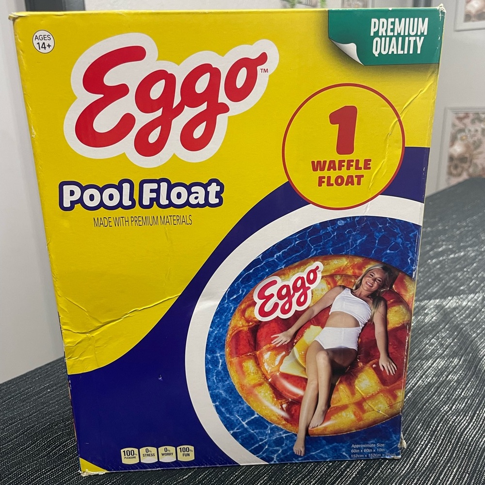Eggo Waffle Pool Float/Lounger NIB